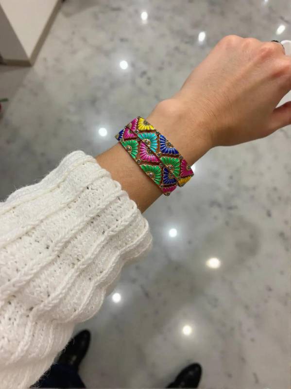 Zyrah-Set of two colorful meenakari bangles