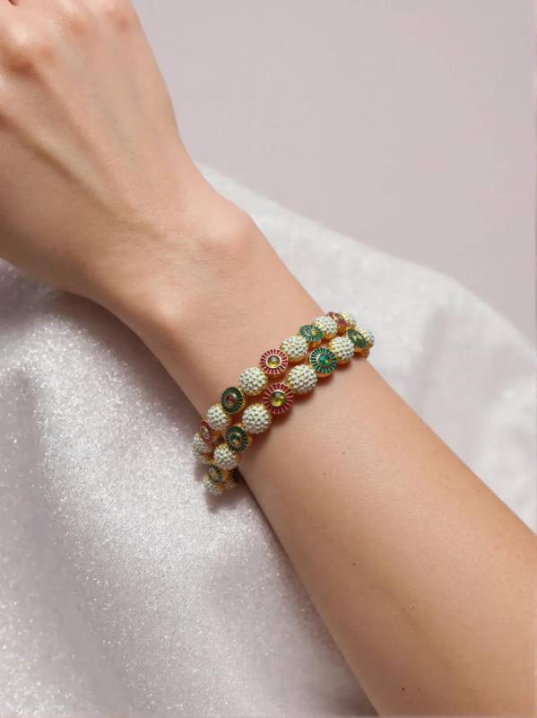 Liora-Set of two meenakari bangles