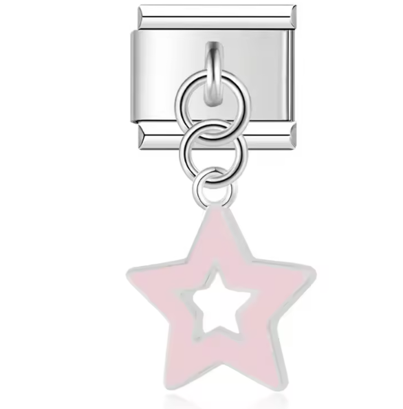 CHARM ESTRELLA DOBLE ROSA