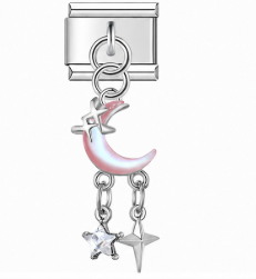 CHARM LUNA Y DESTELLOS ROSA