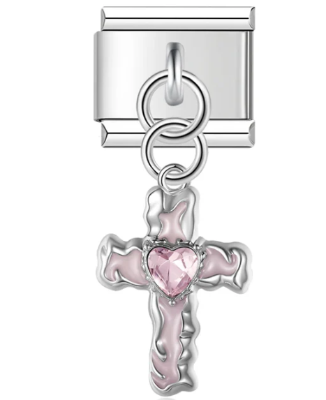 CHARM CRUZ ROSA