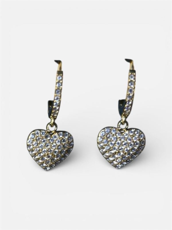 ARETES DE CORAZON CON ZIRCONIA