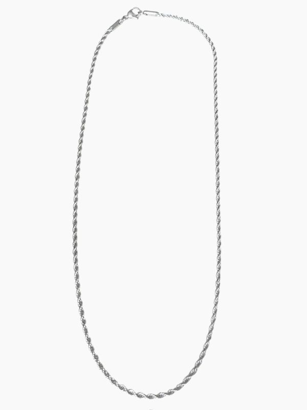 CADENA TRENZADA PLATEADA