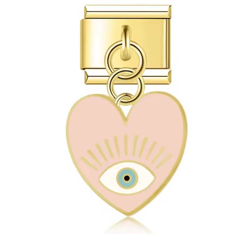 CORAZON CON UN OJO ROSA