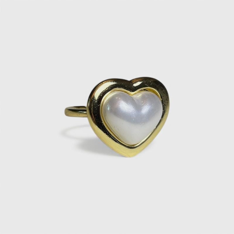 ANILLO DE PERLA CORAZÓN