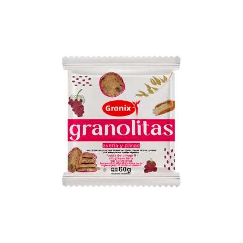 GRANOLITAS AVENA Y PASAS 30 x 60 g