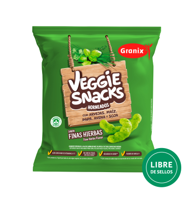 VEGGIE SNACKS sabor FINAS HIERBAS 8 x 90 g