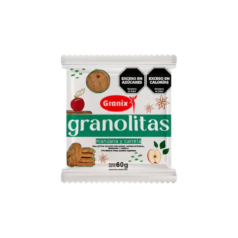 GRANOLITAS MANZANA Y CANELA 30 x 60 g