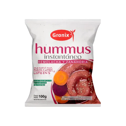 HUMMUS CON REMOLACHA Y ZANAHORIA 12 x 100 g
