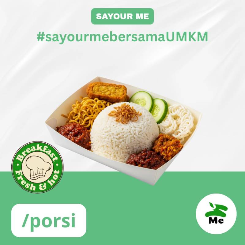 Nasi Uduk + Sambal/porsi