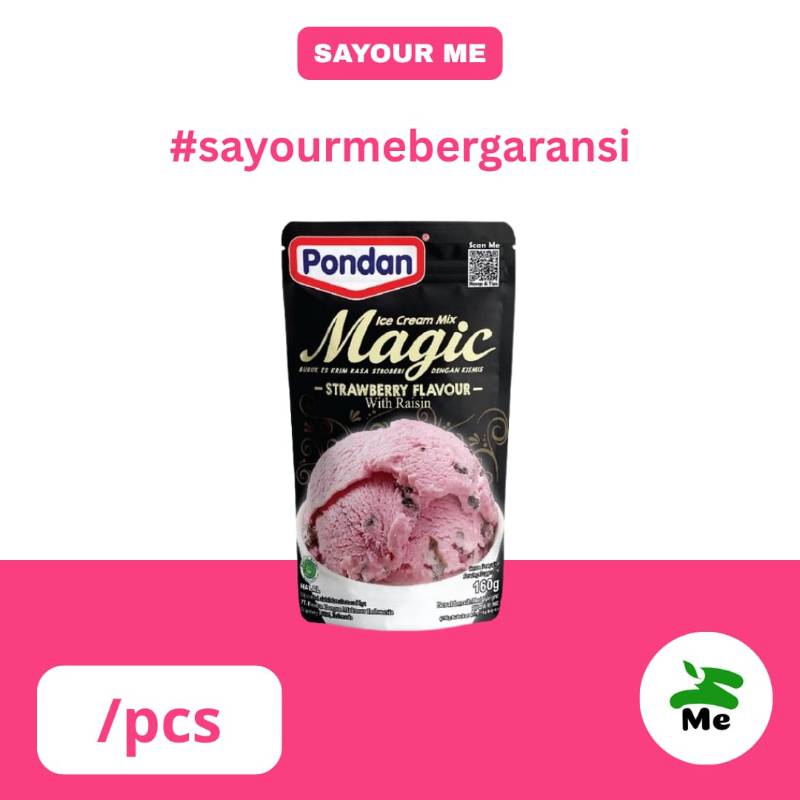 Pondan ice cream strawberry [160gr]