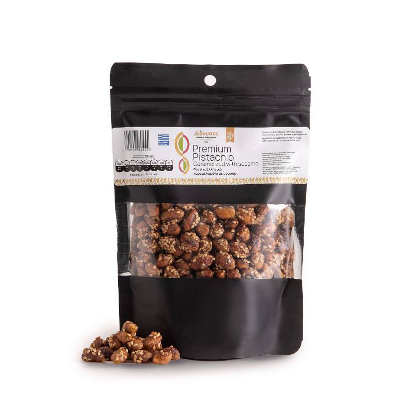 Φιστίκι Ελληνικό καραμελωμένο με σουσάμι 120γρ
