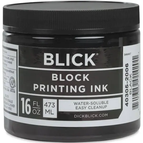 Block Printing Ink Jar, Black