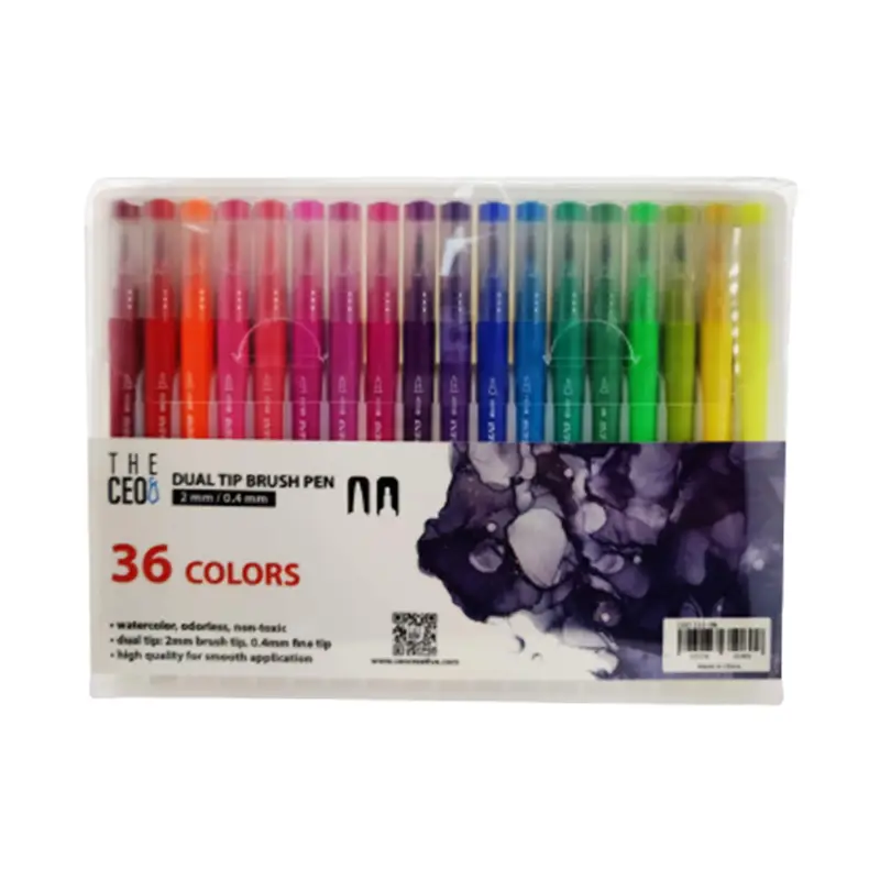 Fine Tip Brush Markers Set- Assorted Colors