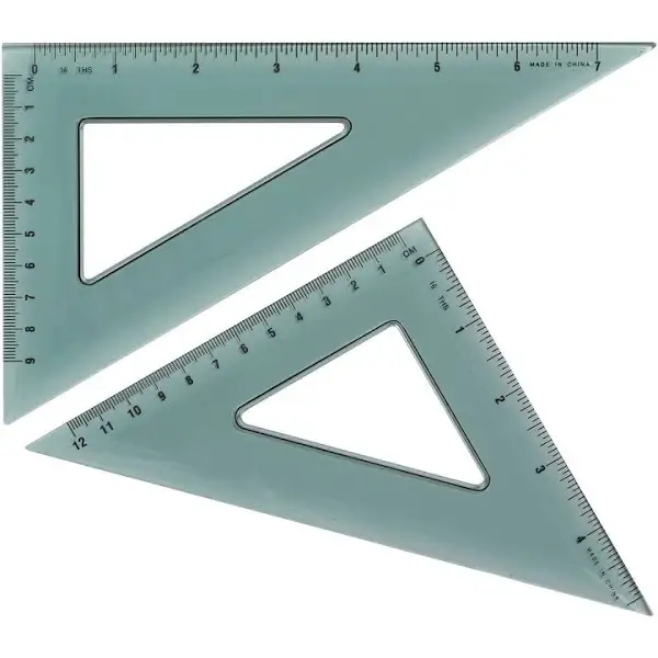 5" Triangle Square Rulers, Set of 5