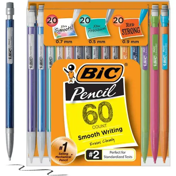 Mechanical Pencils with Extra Lead, Set of 20