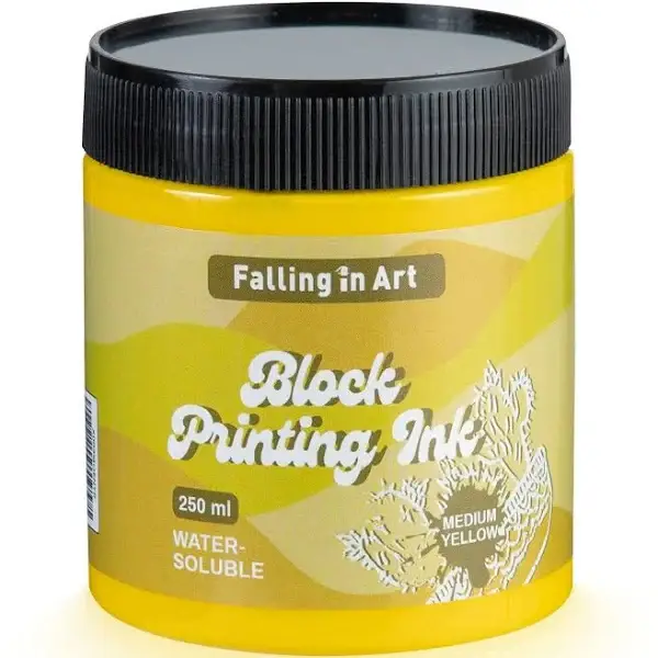 Block Printing Ink Jar, Yellow