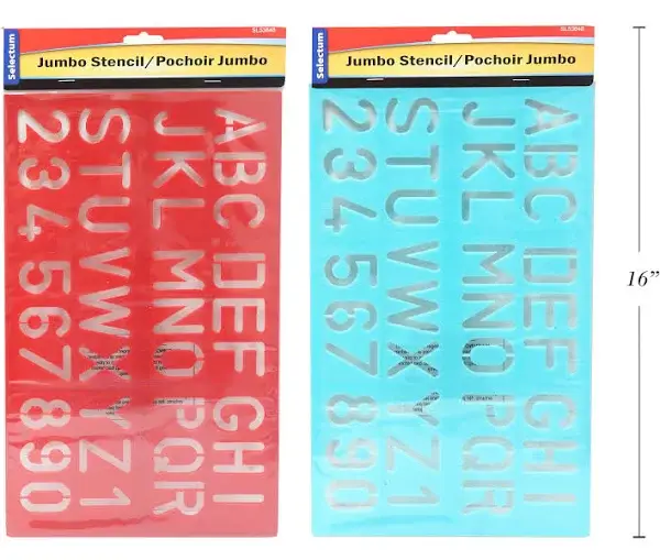 Assorted Letter and Number Stencils, Class Set