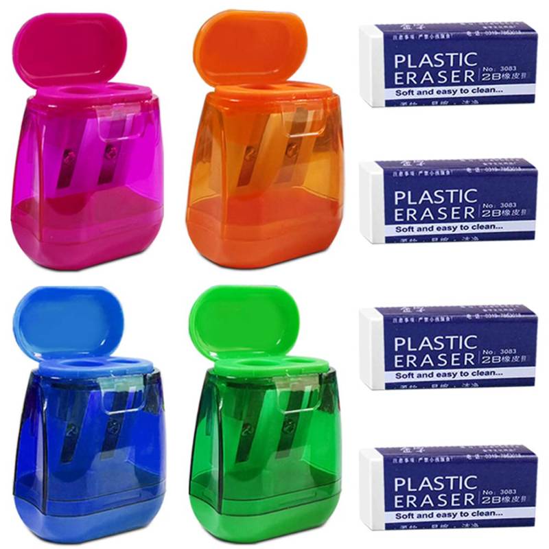 Pencil Sharpener and Eraser set of 10