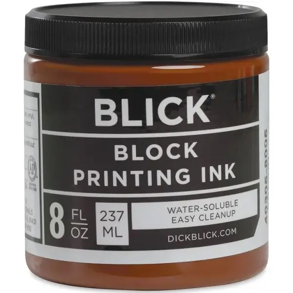 Block Printing Ink Jar, Brown