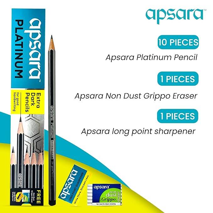 Apsara Platinum Extra Dark Pencils