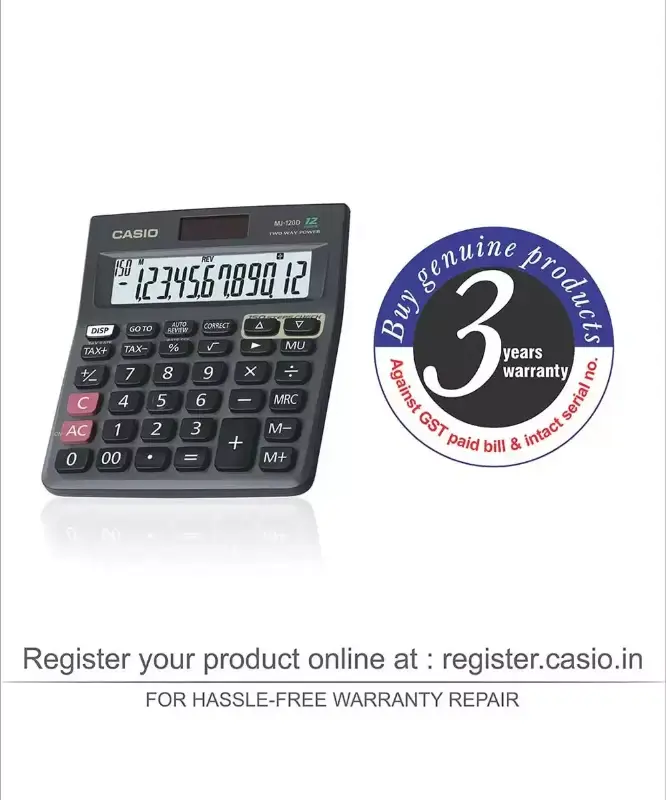 Casio MJ-12D Check Calculator