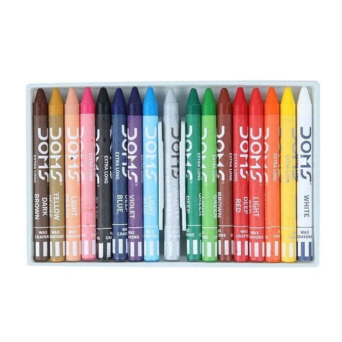 DOMS Jumbo Wax Cryons - Extra Long 12+1 Shades
