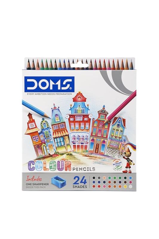 DOMS 24 Shade Pencil Colours - Full Size