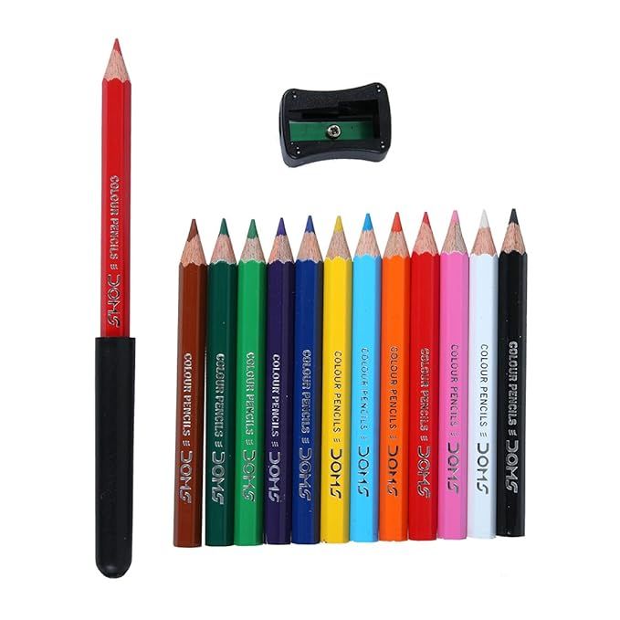 DOMS Half Size Pencil Colours - 12 Shades