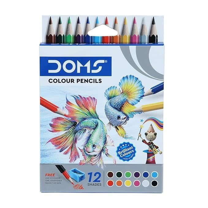 DOMS Half Size Pencil Colours - 12 Shades