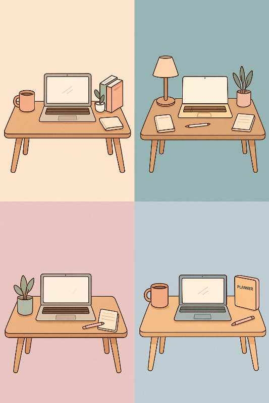 Pastel Study Desk Wallpapers