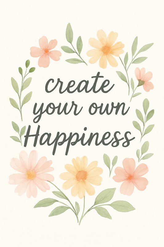 "Create Your Own Happiness" Poster