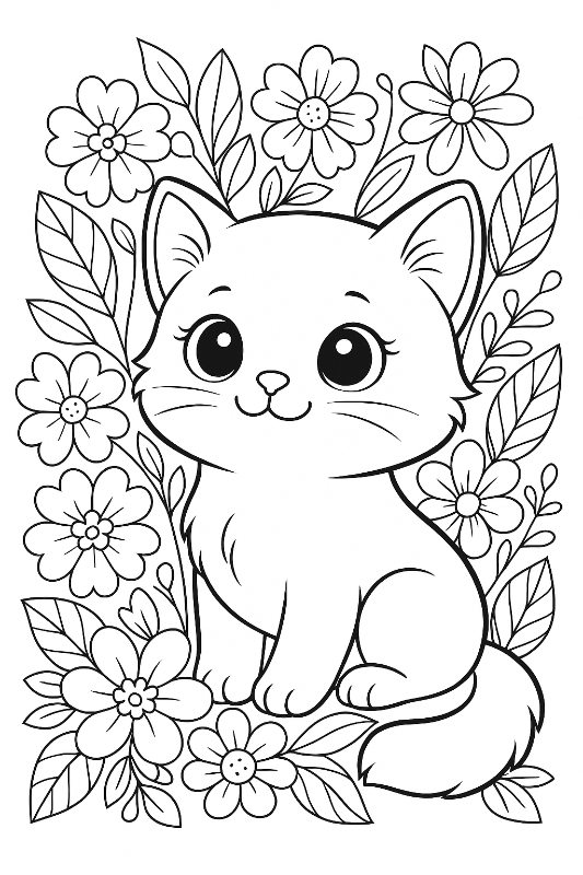 Kitten Colouring Sheet