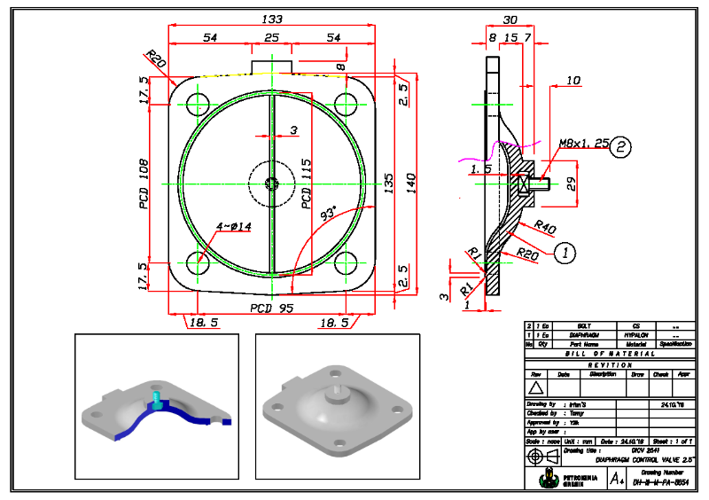 Membran Control Valve 2.5 Inch