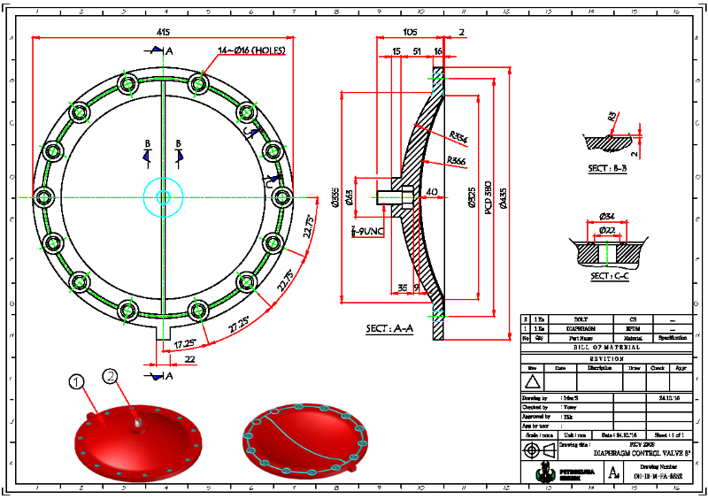 Membran Control Valve 8 Inch
