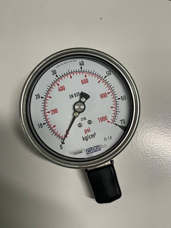 Pressure Indicator 0 - 70kg (1/2 NPT) - Lower Mount