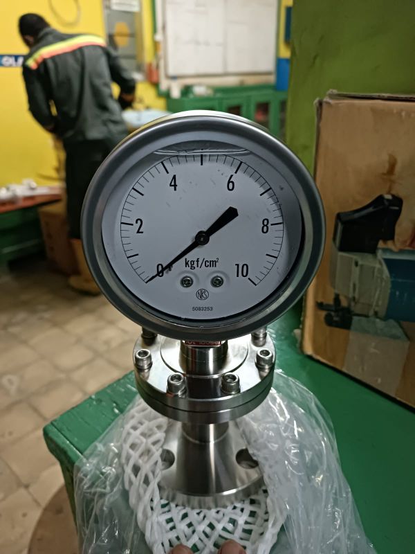 Pressure Indicator Membran 0 - 10kg  Flange 1 Inch