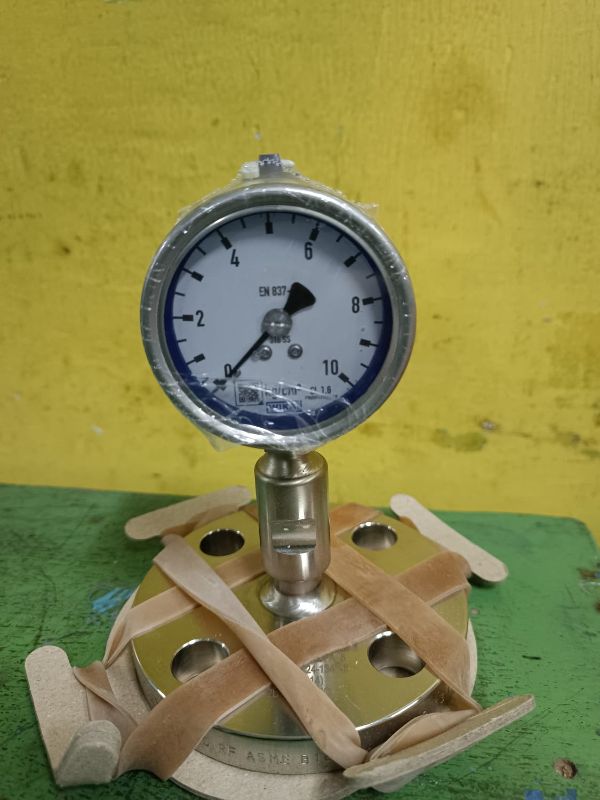 Pressure Gauge Membran 0 - 10kg  Flange 1 Inch