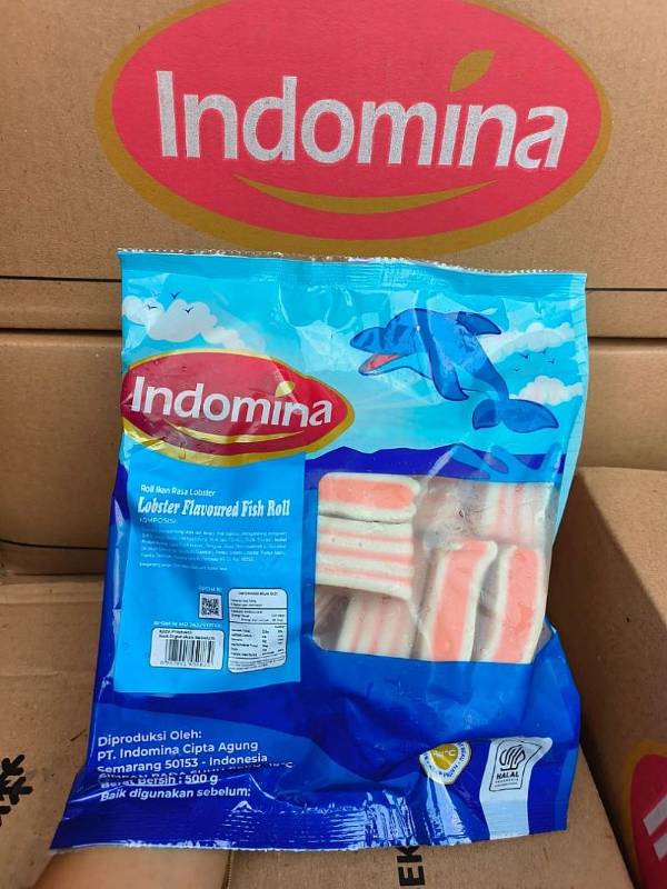 INDOMINA LOBSTER FLAVOURED FISH ROLL 500 GR (20)