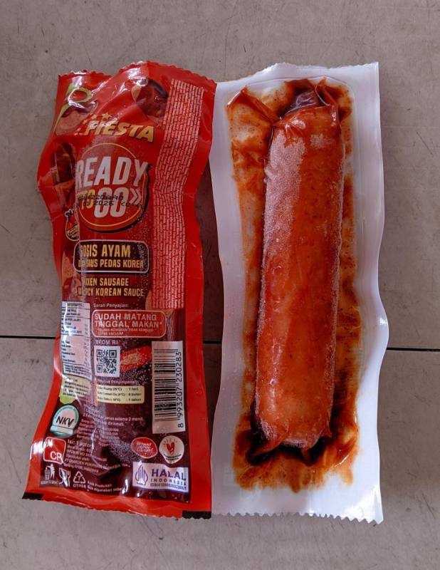 FIESTA READY TO GO CHICKEN SAUSAGE SPICY KOREAN SAUCE 60 GR (72)