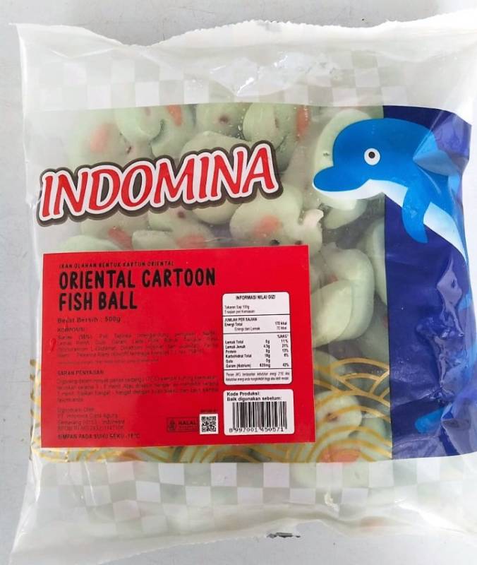 INDOMINA ORIENTAL CARTOON FISH BALL BENTUK BEBEK 500 GR (20)
