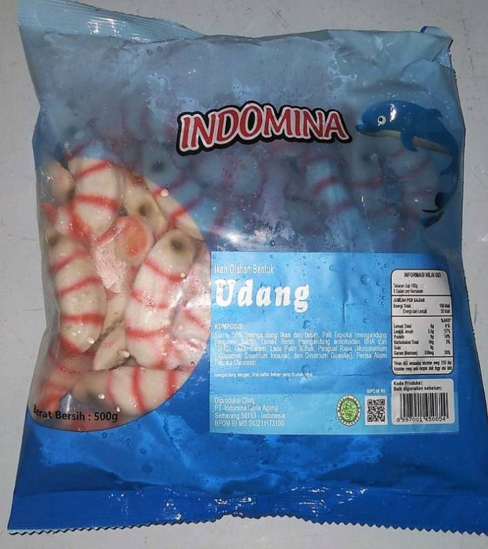 INDOMINA IKAN OLAHAN BENTUK UDANG 500GR (20)
