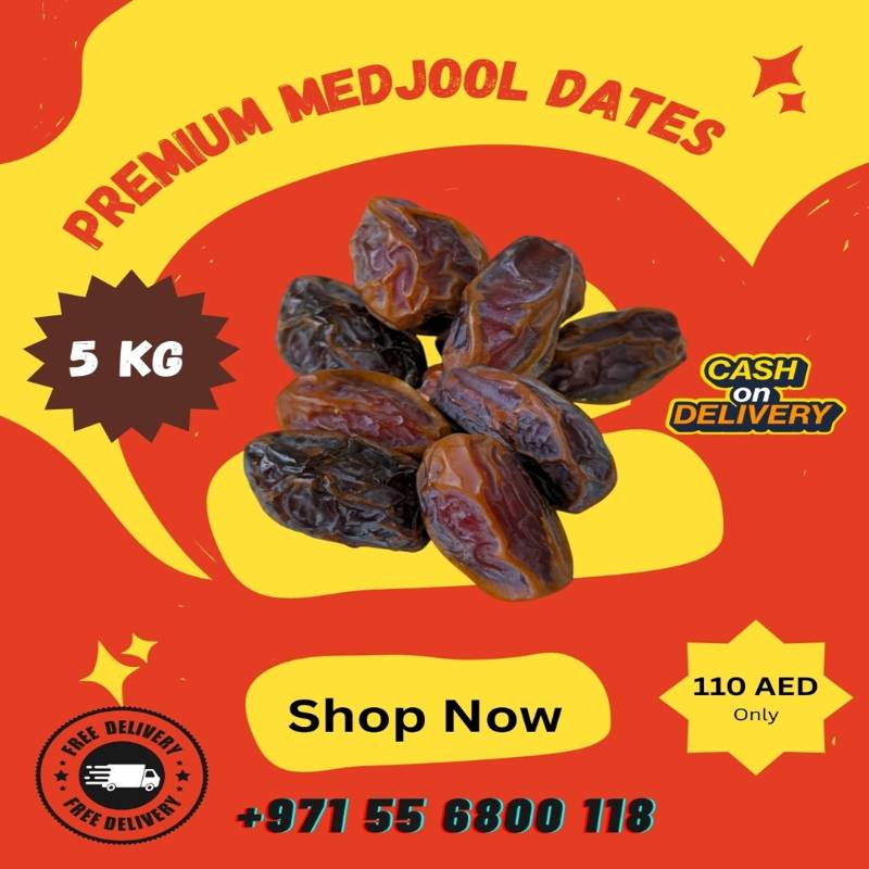 5 Kg Madjood Dates | Bigger Size | Imported from Jordan | Free Cash on Delivery