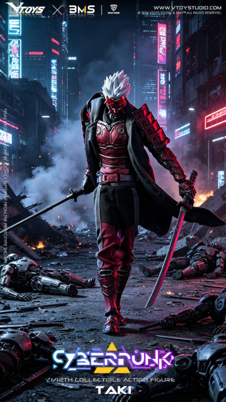 DOWNPAYMENT for VTOYS X BMS X CF VSD012 Cyberpunk Samurai The Crimson Dawn Of The Blade 1/12