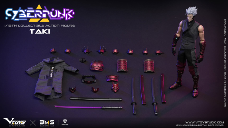 DOWNPAYMENT for VTOYS X BMS X CF VSD012 Cyberpunk Samurai The Crimson Dawn Of The Blade 1/12