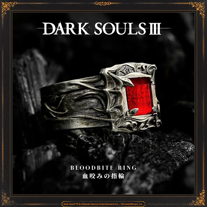 DOWNPAYMENT for Premium Dark Souls Bloodbite Ring [White Copper + Garnet]