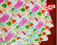 Kertas Kado Pacman Boneka Isi 50 / Pak