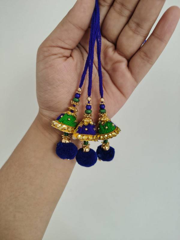 Handcrafted Blue Latkan Tassels