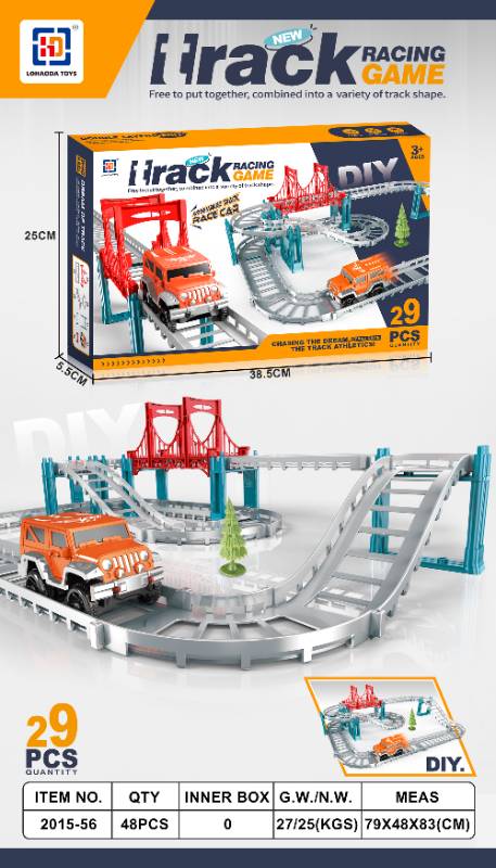 DIY 29 PCS RAIL TRACK RACING GAME - 2015-56