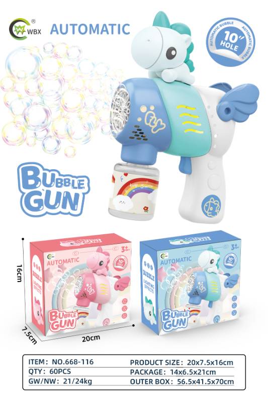 AUTOMATIC BUBBLE GUN W/LIGHT - 668-116